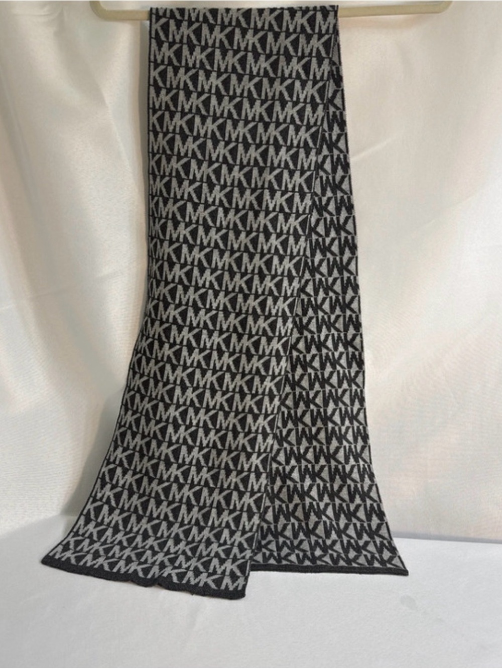MICHAEL Michael Kors Black & Gray MK Logo Maxi Skirt
